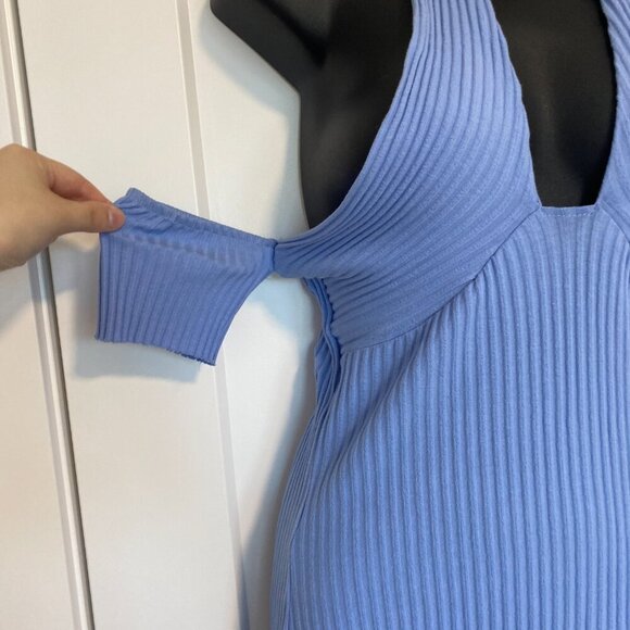 NWT Zara Ribbed Off The Shoulder Multi Neckline Mini Fitted Dress Size Small - Picture 4 of 9